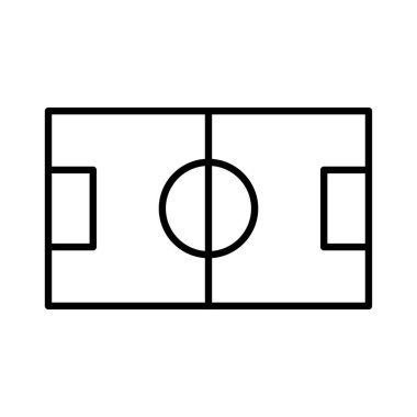 futbol alanı ikon vektör illüstrasyonu 