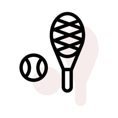 Tenis raket ve top vektör çizim 