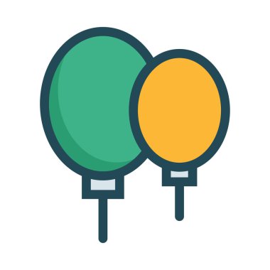 Festival Sisme Balonlar, vektör çizim