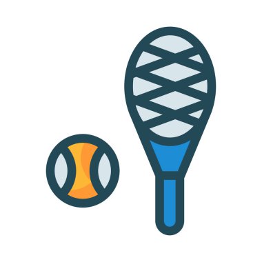 Tenis raket ve top vektör çizim 