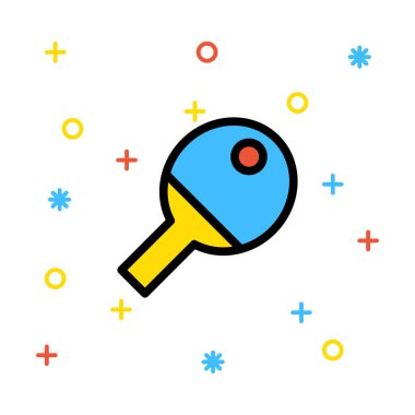 Tenis raket ve top vektör çizim 