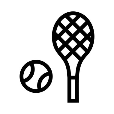 Tenis raket ve top vektör çizim 