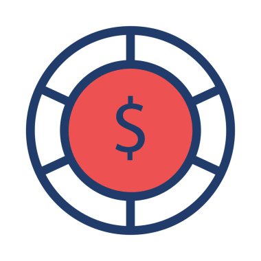 Dolar simgesi vektör illüstrasyonu 