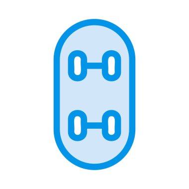 kaykay düz simgesi, vektör, illüstrasyon