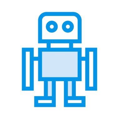 robot ikon vektör illüstrasyonu 