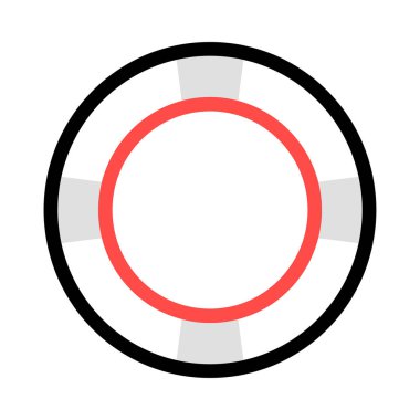 Yaşam şamandırası ikon vektör çizimi 