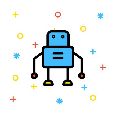 robot ikon vektör illüstrasyonu 