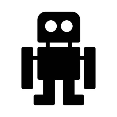 robot ikon vektör illüstrasyonu 