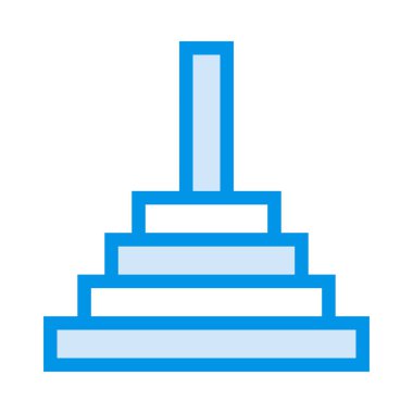 oyuncak piramit simge vektör çizim 