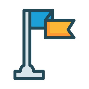 bayrak ikonu vektör illüstrasyonu 