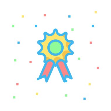 Ödülü basit simgesi, vektör çizim 