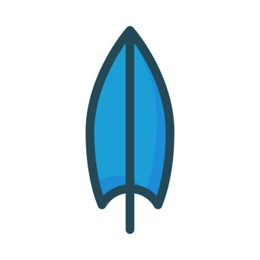 sörf tahtası simge vektör çizim 