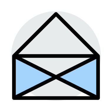 Zarf düz simgesi, vektör illüstrasyonu 