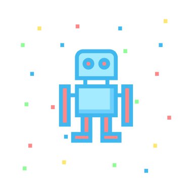 robot ikon vektör illüstrasyonu 