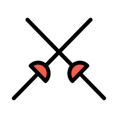 kılıç simgesi vektör illüstrasyonu 