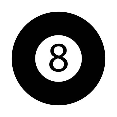 topu sekiz vektör çizim, simgesi 