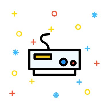 istasyonu simge vektör çizim oynamak 