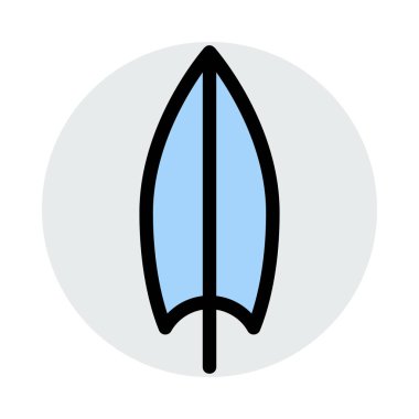 sörf tahtası simge vektör çizim 