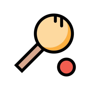 Tenis raket ve top vektör çizim 