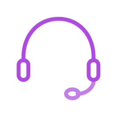 Kulaklık simgesi, işaret, vektör çizim 