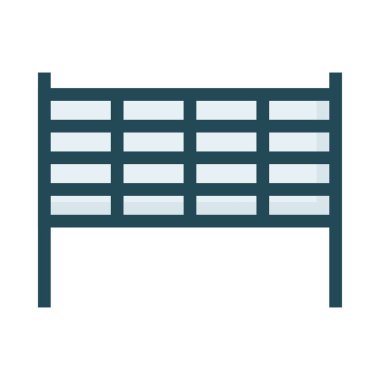 voleybol net düz simgesi, vektör, illüstrasyon 