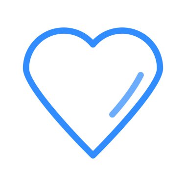 Kalp ikonu vektör illüstrasyonu 