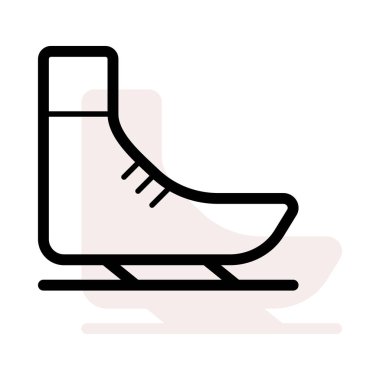 Paten ayakkabı web simgesi, vektör çizim 