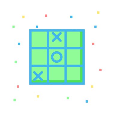 Tic Tac Toe simge vektör çizim 