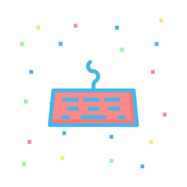 Klavye web simgesi, vektör çizim 