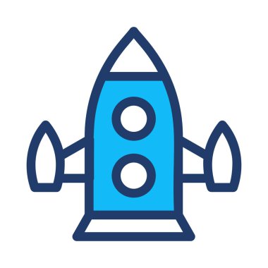 roket ikonu vektör illüstrasyonu 