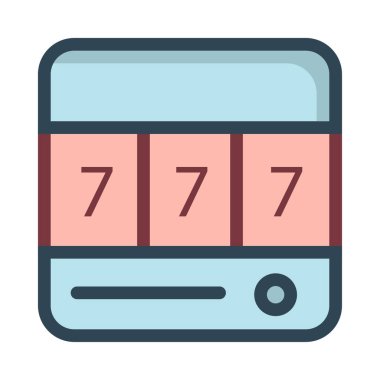 slot makinesi ikon vektör çizimi 