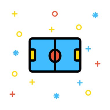 futbol alanı ikon vektör illüstrasyonu 