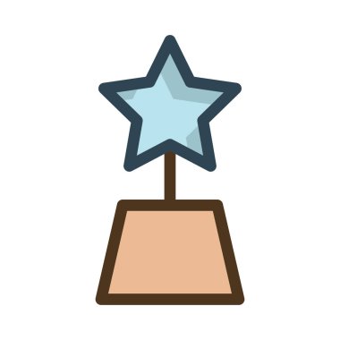 Anıt yıldız simgesi vektör çizim ile 