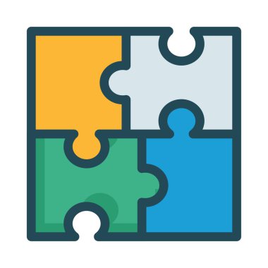 Bulmaca simgesi vektör çizimi 