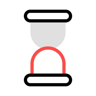 Kum saati düz simgesi, vektör çizimi  