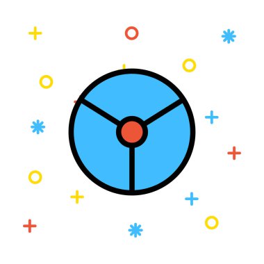 Tekerlek simgesi vektör illüstrasyonu 