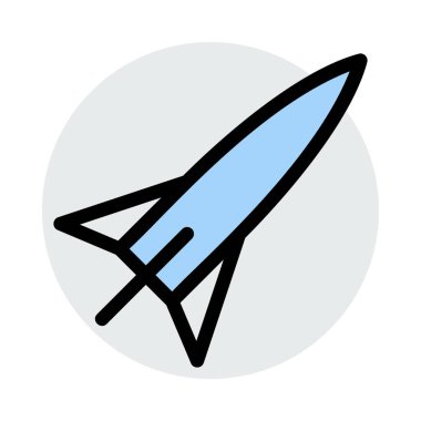 Basit roket kutsal kişilerin resmi, vektör çizim 