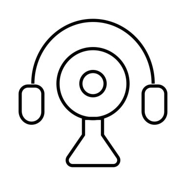 kulaklık simgesi vektör illüstrasyonu 