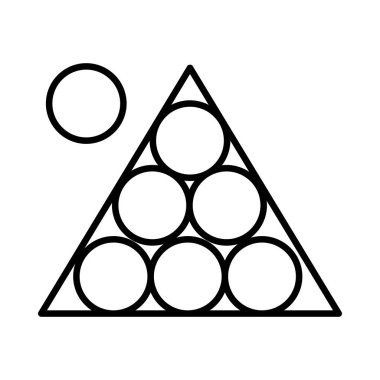 Snooker raf renk vektör çizim, simgesi 