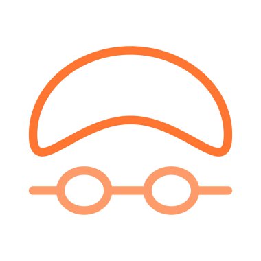 Yüzme kapağı ve gözlük illüstrasyon, vektör