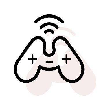 Video oyun konsolu kutsal kişilerin resmi, vektör çizim 