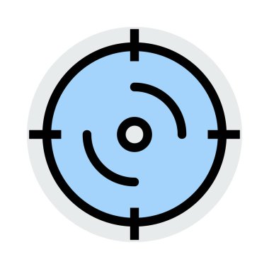 Düz hedef simgesini, vektör, illüstrasyon