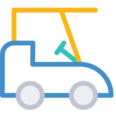 Spor golf araba taşıma ekipmanları, vektör