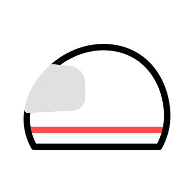 Motosiklet kask kutsal kişilerin resmi, vektör çizim 