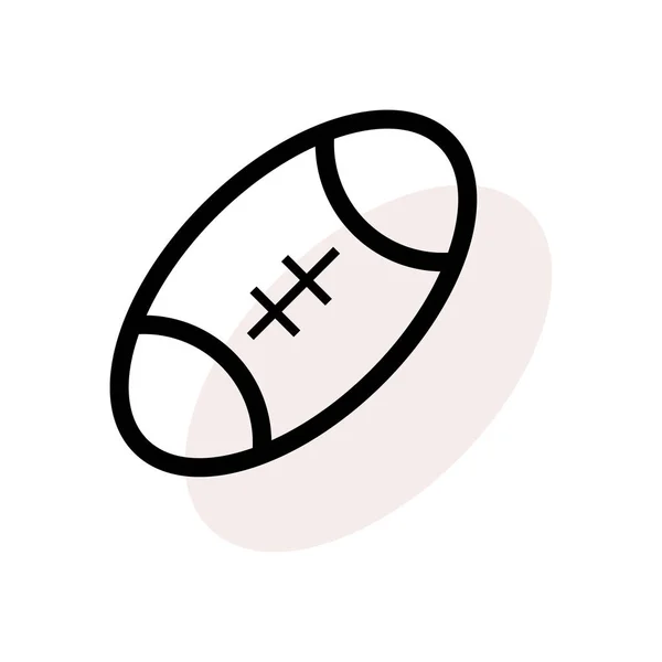 Ikona Piłki Rugby Ilustracja Wektor — Wektor stockowy