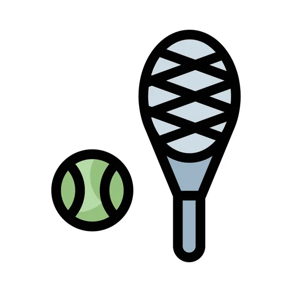 Raqueta Tenis Ilustración Del Vector Pelota — Vector de stock