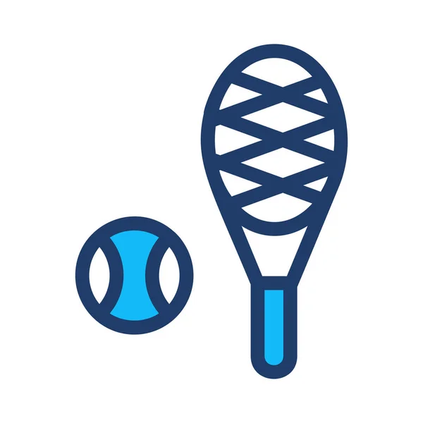 Tennis Racket Ball Vector Illustration — Stock Vector