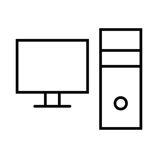 Ilustración Del Vector Icono Ordenador — Vector de stock