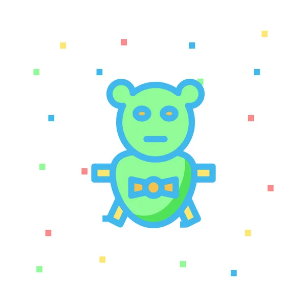 Oso Peluche Icono Vector Ilustración — Archivo Imágenes Vectoriales