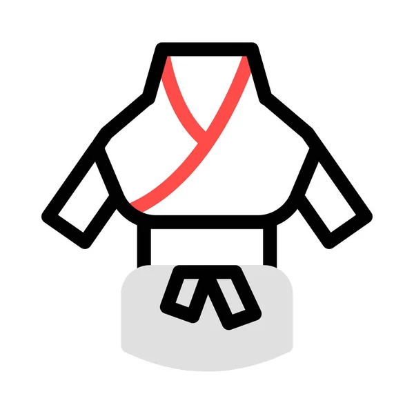 Traditionele Uniform Voor Het Karate Genoemd Als Karategi Pictogram — Stockvector